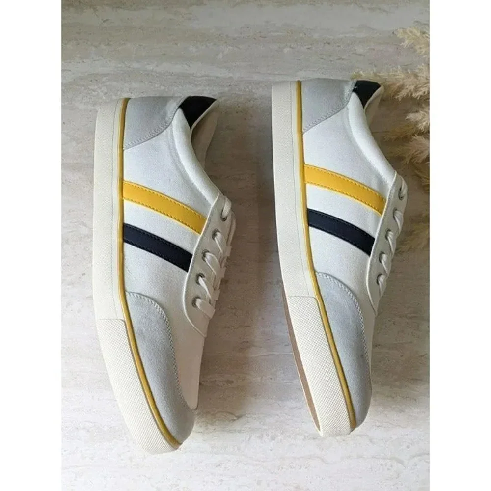 NIB Club Room Noah Men's Stripe Lace-Up Sneakers Size 10.5 M (MSRP $65)